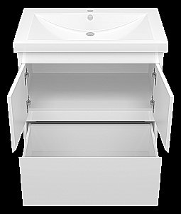 Тумба с раковиной Misty Алиса - 75 Э-Али01075-0112Я белая для ванной в интернет-магазине Sanbest