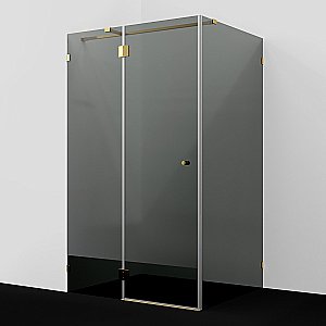 Душевой уголок WasserKRAFT Ems 76H 76H10-TG 120х100 профиль золото глянцевое/стекло тонированное купить в интернет-магазине Sanbest