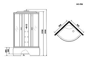 Душевая кабина Niagara Ultra NG-708-01 90x90 купить в интернет-магазине Sanbest