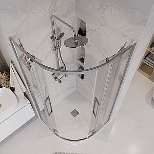 Душевой уголок Grossman Cosmo 301.K33.02.1010.10.00 100x100 стекло прозрачное/профиль хром купить в интернет-магазине Sanbest