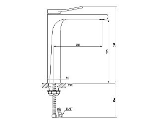 Смеситель для раковины Bronze De Luxe ELEMENT EL21CB купить в интернет-магазине сантехники Sanbest