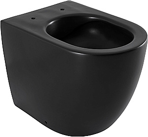Унитаз приставной Allen Brau Reality 4.32004.31 черный матовый, безободковый, с крышкой микролифт купить в интернет-магазине Sanbest
