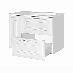 Тумба с раковиной универсальная Style Line АЛЬБА 90 белая/правая для ванной в интернет-магазине Sanbest