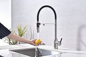 Смеситель для кухни Paulmark Magneto One Ma213188-BS брашированная сталь купить в интернет-магазине сантехники Sanbest