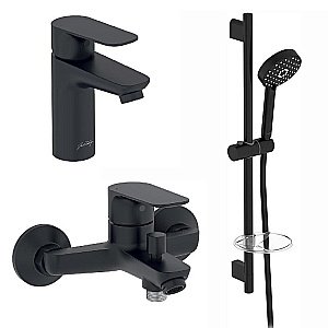 Набор смесителей для ванны Jacob Delafon Oscar 2E29845RU-BL черный матовый купить в интернет-магазине сантехники Sanbest