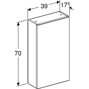 Шкаф-пенал Geberit Renova Plan 501.920.JK.1 39 черный для ванной в интернет-магазине сантехники Sanbest