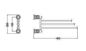Полотенцедержатель Schein Carving 7065052 хром купить в интернет-магазине сантехники Sanbest