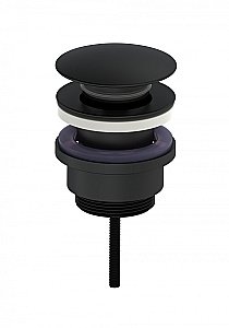 Донный клапан для раковины 1 1/4 WONZON & WOGHAND, Черный матовый (WW-88SS07-MB) купить в интернет-магазине сантехники Sanbest