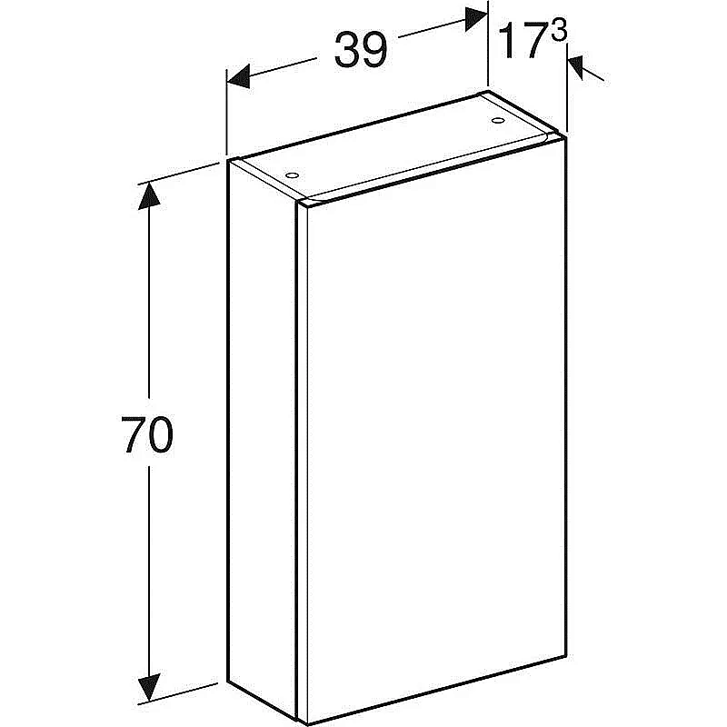 Шкаф-пенал Geberit Renova Plan 501.920.JK.1 39 черный для ванной в интернет-магазине сантехники Sanbest