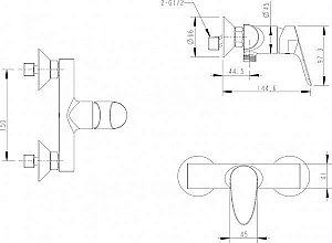 Смеситель для душа BRAVAT Drop F94898C купить в интернет-магазине сантехники Sanbest