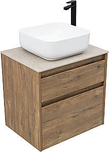 Тумба с раковиной Aquanet Nova Lite 2.0 60 346315+257609+211280 дуб рустикальный для ванной в интернет-магазине Sanbest