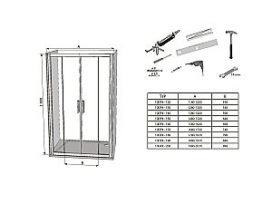 Душевая дверь Ravak 10° 10DP4-190 белый/Transparent купить в интернет-магазине Sanbest