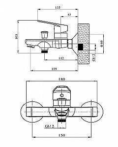 Смеситель для ванны Orange Felix M14-100cr купить в интернет-магазине сантехники Sanbest