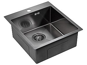 Мойка кухонная Paulmark FAVOR PM214551-GM вороненая сталь купить в интернет-магазине сантехники Sanbest
