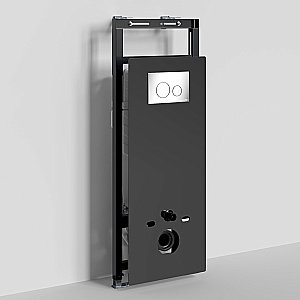 Инсталляция для унитаза WasserKraft Salm 27TLT.010.ME.BL.CH02 черная панель/кнопка хром купить в интернет-магазине сантехники Sanbest