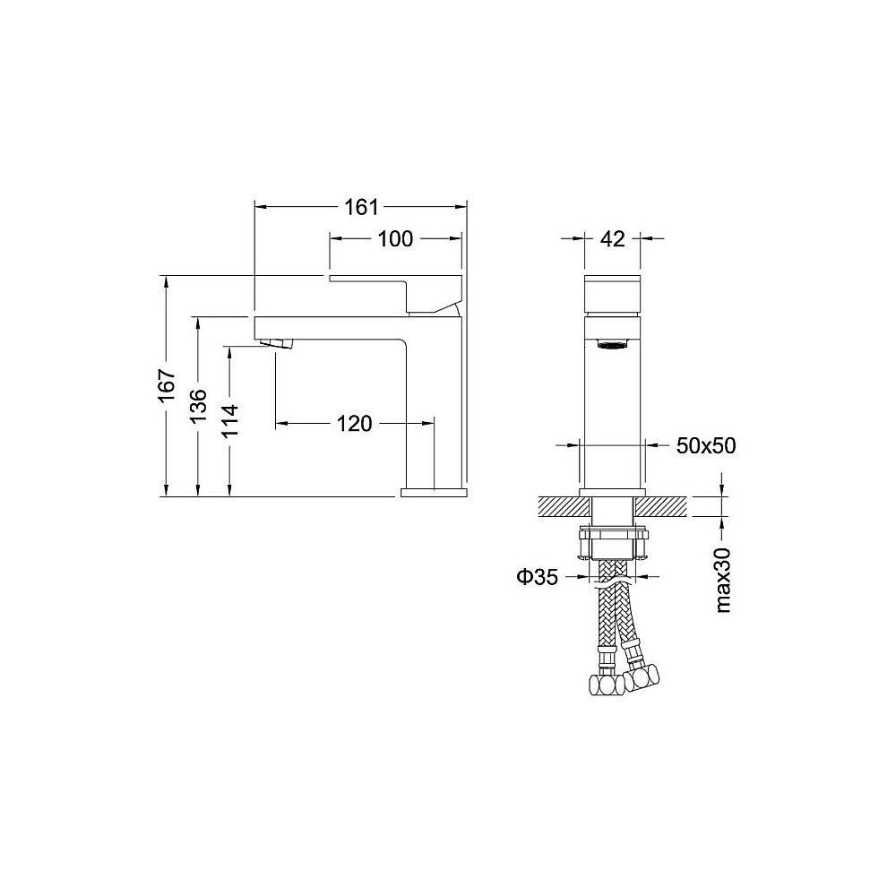 Смеситель для раковины Aquatek Либра AQ1610CR хром купить в интернет-магазине сантехники Sanbest