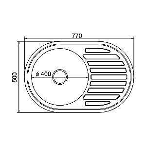 Мойка кухонная MIXLINE ML 532304 хром купить в интернет-магазине сантехники Sanbest