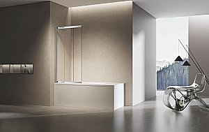 Шторка для ванны Vincea VSB-6E900CL 90 прозрачная/профиль хром купить в интернет-магазине Sanbest