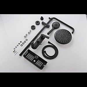 Душевая система Orans Комфорт OLS-7558 черная матовая купить в интернет-магазине сантехники Sanbest