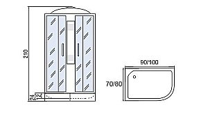 Душевая кабина Мономах МЗ 24 90x70 купить в интернет-магазине Sanbest