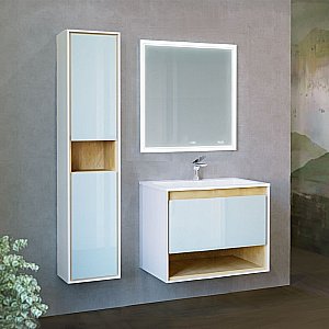Зеркало Jorno Glass Gla.02.77/W 77x77 в ванную от интернет-магазине сантехники Sanbest