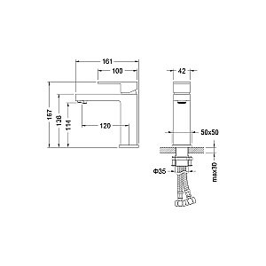 Смеситель для раковины Aquatek Либра AQ1610CR хром купить в интернет-магазине сантехники Sanbest