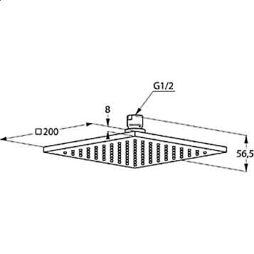 Верхний душ Kludi A-QA 6442505-00 хром купить в интернет-магазине сантехники Sanbest