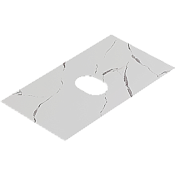 Столешница из керамогранита Aqwella Geometria 814х476мм, мрамор белый для ванной в интернет-магазине сантехники Sanbest