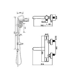 Душевая система Agger Thermo A2493500 хром купить в интернет-магазине сантехники Sanbest