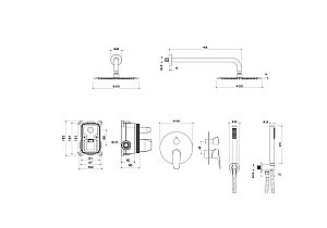 Душевая система Aquatek Бетта AQ1172MB черная матовая купить в интернет-магазине сантехники Sanbest