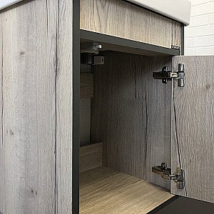 Тумба с раковиной Comforty Вена 00-00006653 45 дуб дымчатый для ванной в интернет-магазине Sanbest