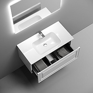 Тумба с раковиной Sancos Very 90 VR90W белая матовая для ванной в интернет-магазине Sanbest