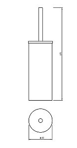 Ершик для туалета Migliore Fortis 31768 черный купить в интернет-магазине сантехники Sanbest