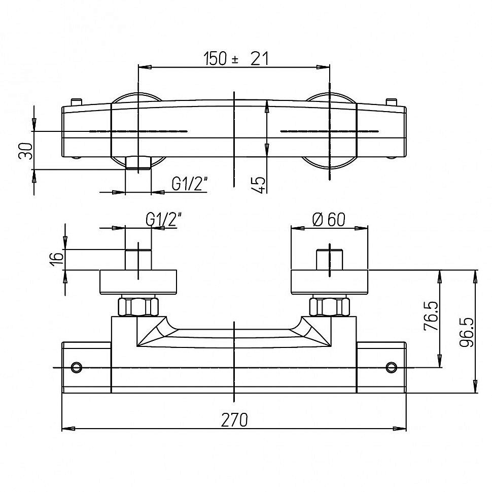 Смеситель для душа PAINI Nove 09CR511TH хром купить в интернет-магазине сантехники Sanbest