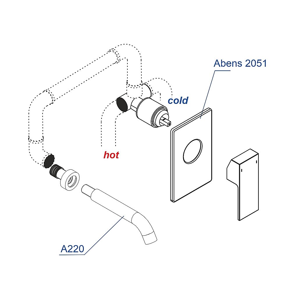 Смеситель для раковины WasserKRAFT A20503 черный купить в интернет-магазине сантехники Sanbest