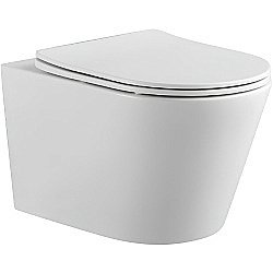 Унитаз подвесной Aquatek Вега AQ1905-00 белый, с крышкой микролифт, безободковый купить в интернет-магазине Sanbest