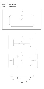 Раковина Aquanet Flat 329255 80 черная матовая купить в интернет-магазине Sanbest