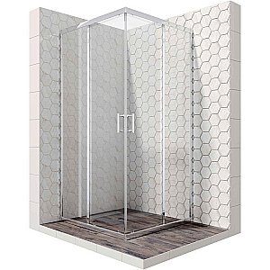 Душевой уголок Ambassador Kingston 14011119 80х80 стекло прозрачное/профиль хром купить в интернет-магазине Sanbest