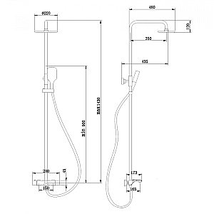 Душевая система ABBER Thermostat AF8516GL золото матовое купить в интернет-магазине сантехники Sanbest