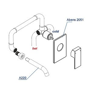 Смеситель для раковины WasserKRAFT A20503 черный купить в интернет-магазине сантехники Sanbest