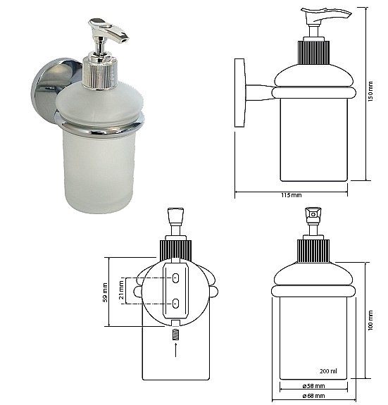Диспенсер Bemeta Alfa 102408022 купить в интернет-магазине сантехники Sanbest