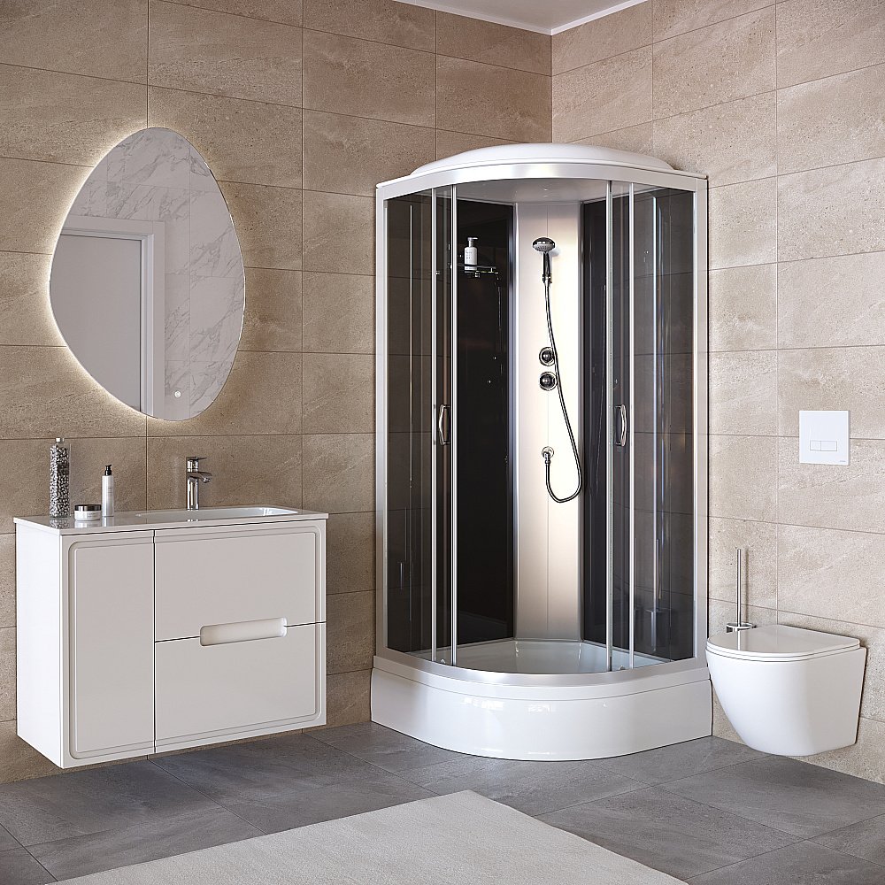 Душевая кабина Taliente TA-9091G 90х90 стекло тонированное купить в интернет-магазине Sanbest