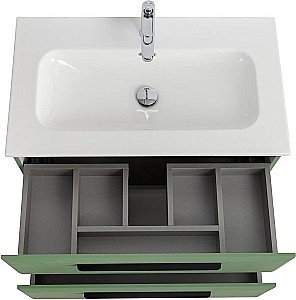 Тумба с раковиной Cezares ECO-CER-N 80 ECO-CER-N-800-2C-SO-PS-P фисташковый софт для ванной в интернет-магазине Sanbest