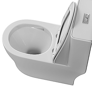 Унитаз моноблок Grossman Classic GR-4488SQ безободковый, с бачком, с крышкой микролифт, смыв торнадо, белый купить в интернет-магазине Sanbest