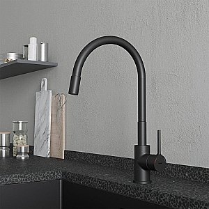 Смеситель для кухни Milardo Meal M01BL0FM05 черный купить в интернет-магазине сантехники Sanbest