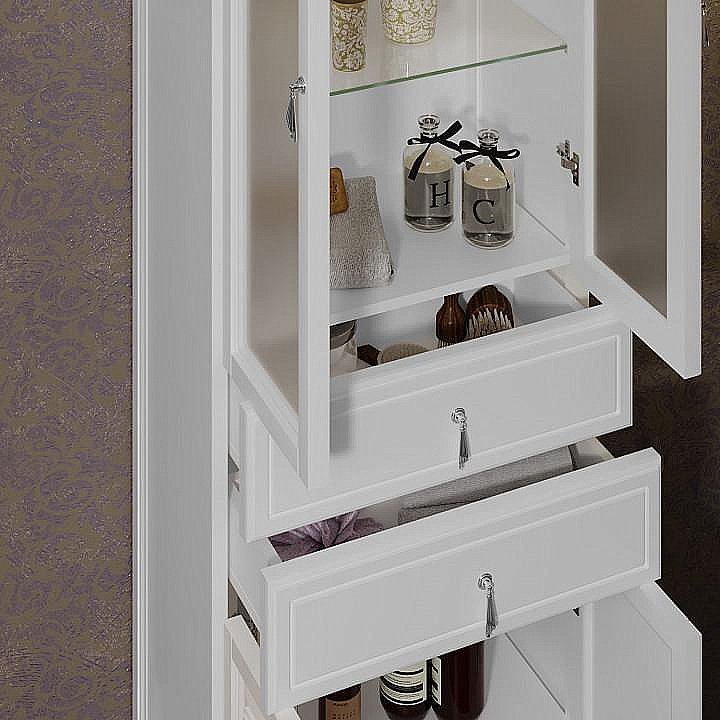 Пенал Опадирис Риспекто 60 белый матовый для ванной в интернет-магазине сантехники Sanbest