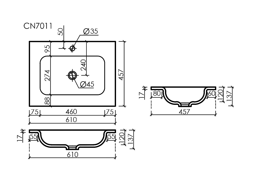 Тумба с раковиной Sancos Velta 60 VL60WG+CN7011wx теплый серый матовая/раковина белая, без отверстий для ванной в интернет-магазине Sanbest