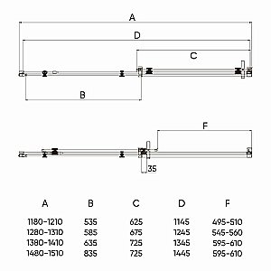 Душевая дверь Veconi Vianno VN74 130 прозрачная купить в интернет-магазине Sanbest