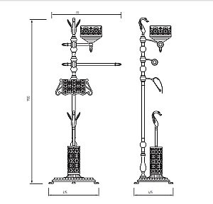 Стойка для ванной Migliore LUXOR 26147 золото купить в интернет-магазине сантехники Sanbest