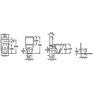 Унитаз напольный Roca The Gap 342477000 с бачком купить в интернет-магазине Sanbest